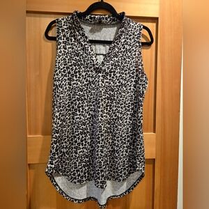Cowirl Hardware Leopard Print Sleeveless Top Size M